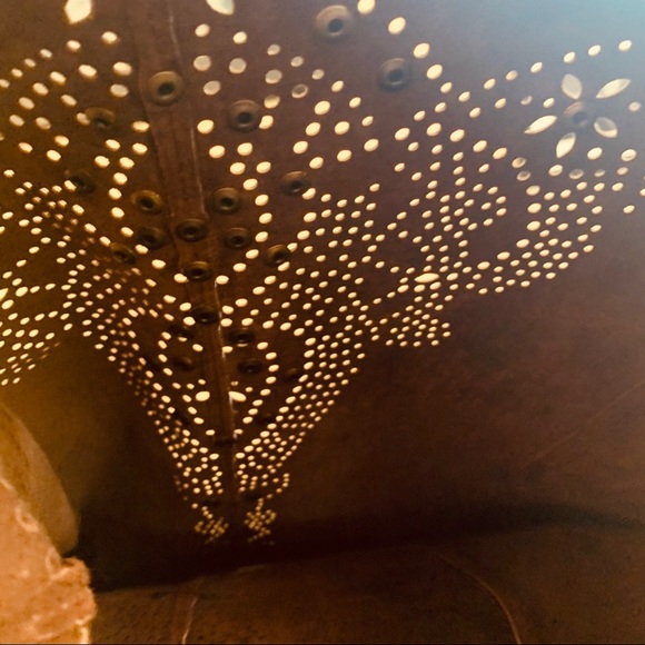 Vintage Coldwater Creek brown LEATHER skirt. L - Picture 4 of 8